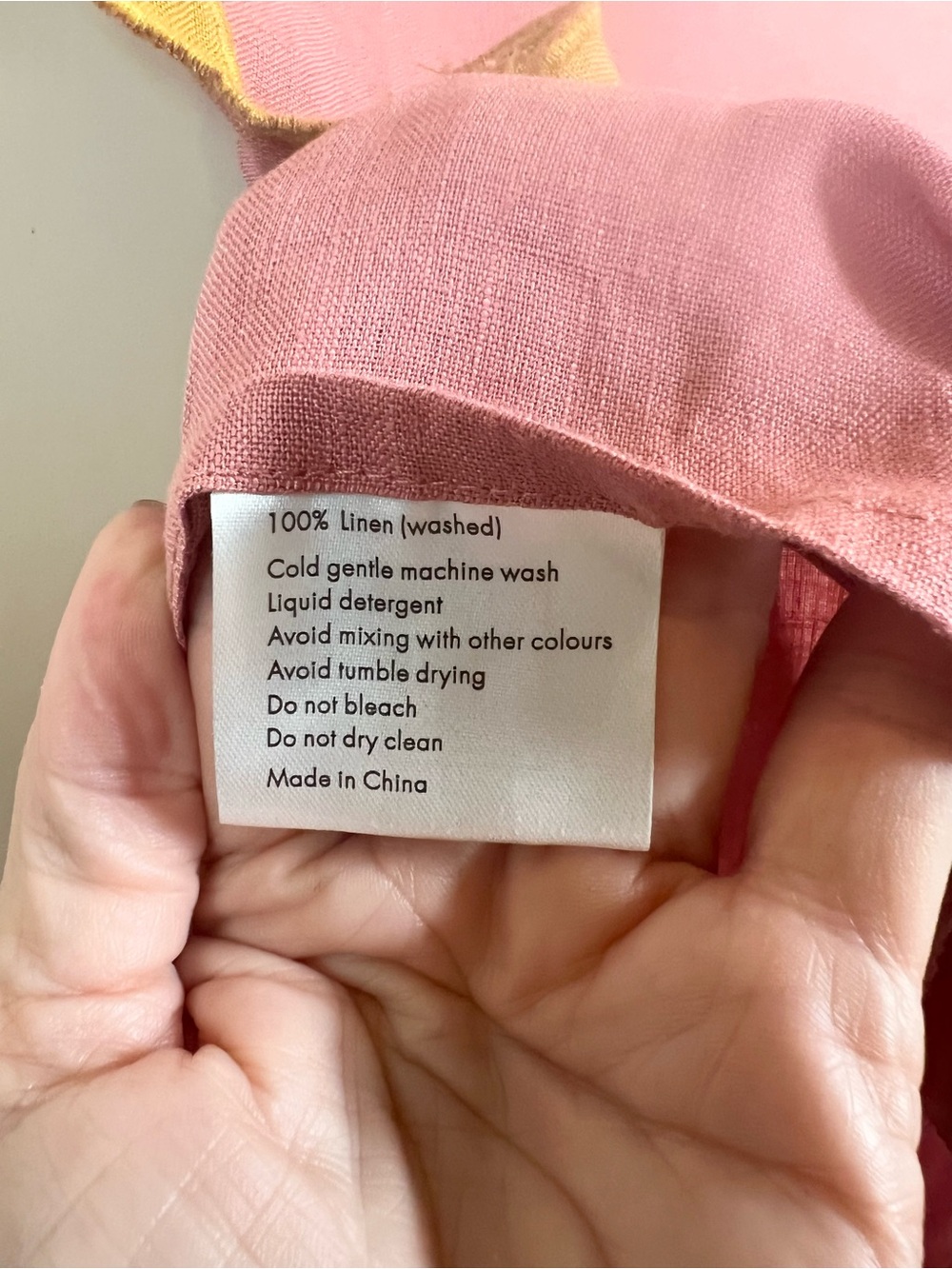 Bed Threads Pink Clay & Turmeric Scalloped European Linen Pillowcases - Picture 5 of 12